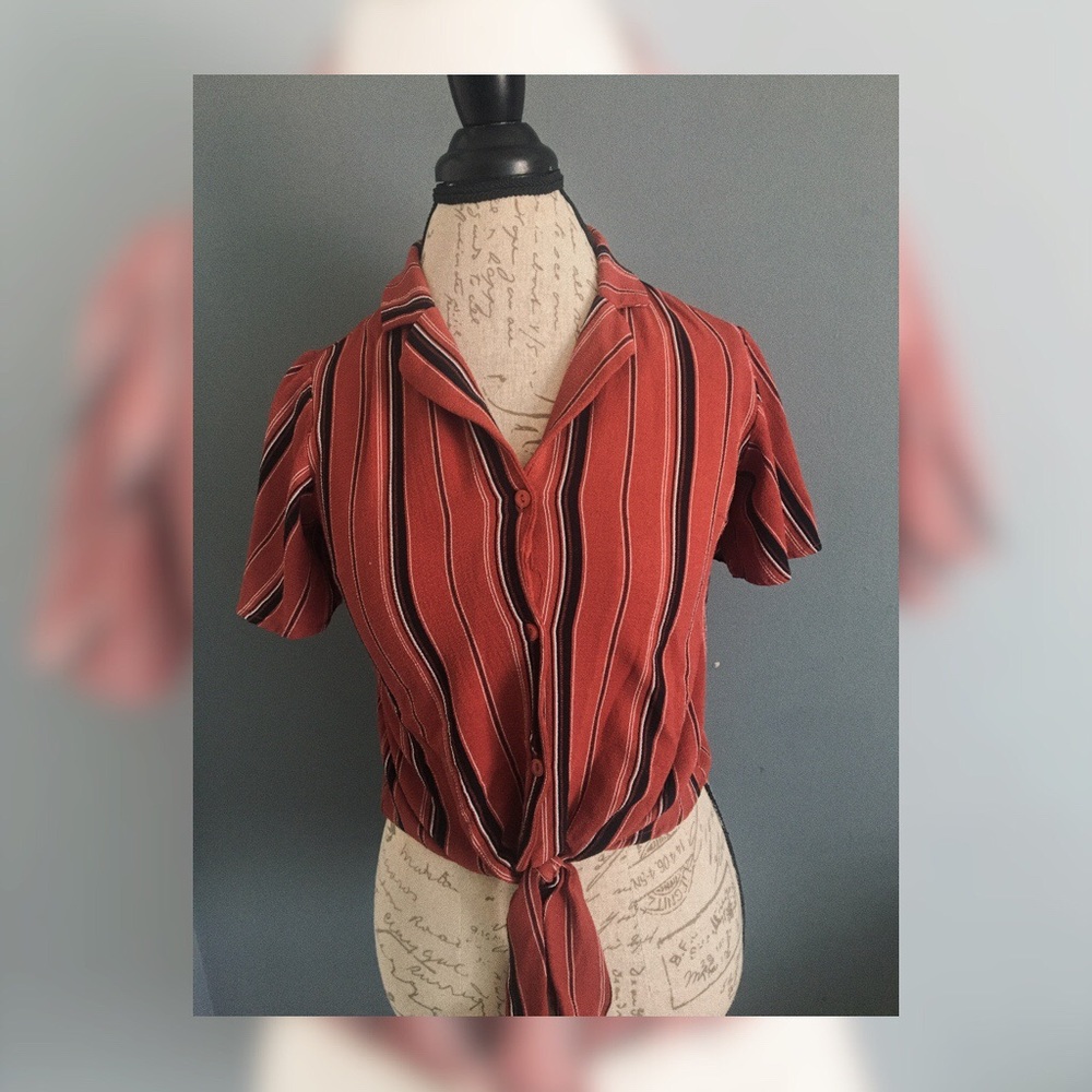 Striped Button Blouse